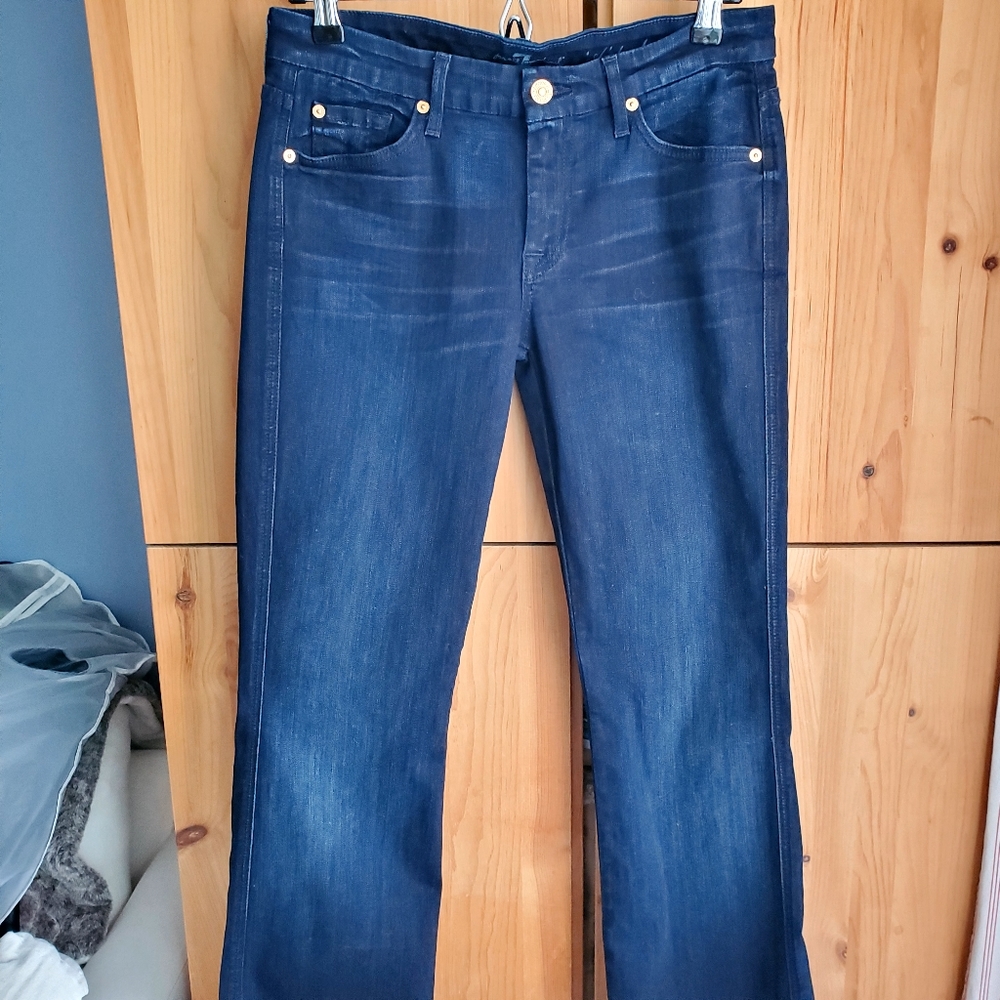 7 For All Mankind Women's A Pocket Dark Wash Bootcut Jeans size 29